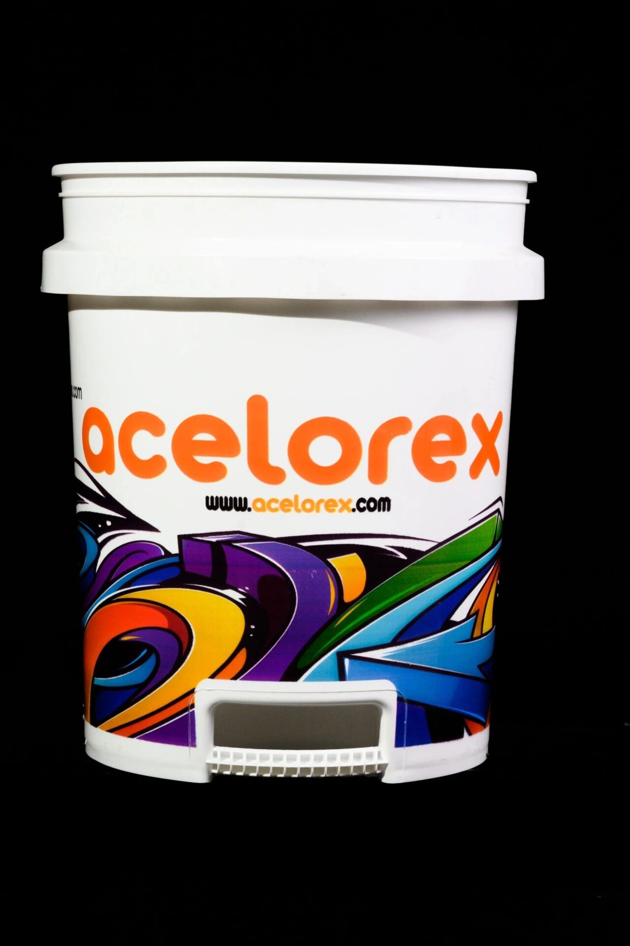 Acelorex logo on a bucket